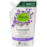 alverde Flüssigseife Nachfüllpack Bio-Lavendel & Bio-Malve dm 500 Milliliter 1 Beutel