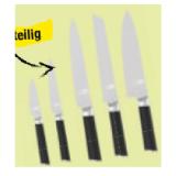 CHEFKOCH Messerblock Maximarkt 6 Stück