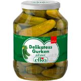 Efko Delikatess Gurken 6-9 cm, Preisangabe ohne MwSt. (Preis inkl. MwSt. 4,94 €), METRO 1.55 Kilogramm 1 Glas