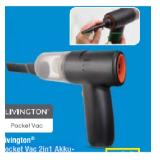 Bild von Livington Pocket Vac 2in1 Akku-Handstaubsauger mit Gebläsefunktion Maximarkt 1 Stück