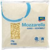 aro Mozzarella gewürfelt, Preisangabe ohne MwSt. (Preis inkl. MwSt. 13,95 €), METRO 2 Kilogramm 1 Packung