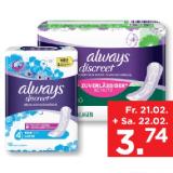 Promotion Bild von always Discreet versch. Sorten Unimarkt 1 Packung