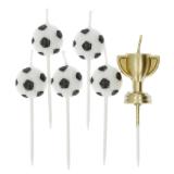 Fußball Kerzen-Set PAGRO 6 Stück