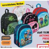 Promotion Bild von Under Cover Rucksack Paw Patrol, Frozen, Super Mario, Barbie, Jurassic World oder Minnie Mouse Maximarkt 1 Stück