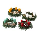 Adventkranz “Exklusiv” Verschiedene Farben und Dekorationen Lidl 1 Stück