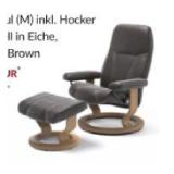Stressless Consul inkl. Hocker mit Classic Gestell in Eiche, in Leder „Batick“  1748000714 XXXLutz 1 Set