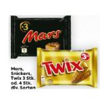 Mars , Snickers od. Twix 3er od. 4er div. Sorten BILLA 1 Packung