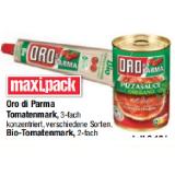 Oro di Parma Tomatenmark versch. Sorten, Bio-Tomatenmark, Pizzasauce Oregano oder Pikant, Pastasauce oder Tomaten, stückig oder mit Basilikum Maximarkt 1 Stück
