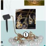 Bild von Solarleuchten für den Garten Solar-Lichterkette maxi.preisjoker Maximarkt 1 Stück