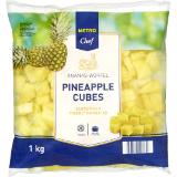 Metro Chef Ananas Würfel, Preisangabe ohne MwSt. (Preis inkl. MwSt. 6,81 €), METRO 1 Kilogramm 1 Packung