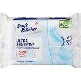 Promotion Bild von Sanft&Sicher Feuchtes Toilettenpapier Ultra Sensitive dm 50 Stück 1 Packung
