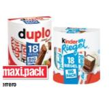 Ferrero Duplo Riegel, Kinder Riegel oder Kinder Country Maximarkt 1 Packung