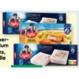 iglo Dorsch natur, paniert oder in Knusperbrösel, Premium Atlantik Lachs, Zander, Forelle oder Wolfsbarsch Naturfilets oder Goldbrasse Maximarkt 1 Packung