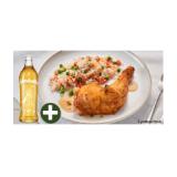 Gegrillte Hühnerkeule mit Gemüsereis und Natursaftl dazu Almdudler 0,35-Liter-Flasche nur 2,- INTERSPAR 1 Set