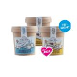 Dolce Vita Vanille, Cocobello, Mango Exotic (vegan), Dunkle Schokolade (vegan), Schoko Banane, Heiß Liebe, Haselnuss Sutterlüty 130 Milliliter 1 Becher