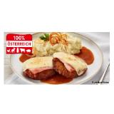 Faschierte Laibchen mit Schinken und Käse überbacken, Natursaftl und Kartoffelpüree INTERSPAR 1 Set