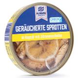 Promotion Bild von Almare Seafood Geräucherte Sprotten versch. Sorten HOFER 120 Gramm 1 Dose