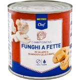 Metro Chef Champignons geschnitten, Preisangabe ohne MwSt. (Preis inkl. MwSt. 13,19 €), METRO 2.65 Kilogramm 1 Dose
