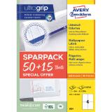 Avery Zweckform Universaletiketten Sparpack 50+15 Blatt Gratis div. Maße, Preisangabe ohne MwSt. (Preis inkl. MwSt. 15,59 €), METRO 1 Packung