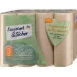 Promotion Bild von Saugstark&Sicher Küchenrolle Recycling Comfort Halbblatt-Format dm 8 Rollen 1 Packung