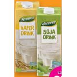 Dennree Bio-Pflanzendrinks Soja oder Hafer Denns BioMarkt 1 Liter 1 Packung