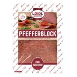 Loidl Knoblauchsalami od. Pfefferblock jö Bonus Club Preis Penny 75 Gramm 1 Packung