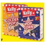 Promotion Bild von Kelly's Mikrowellen Popcorn versch. Sorten Unimarkt 90 Gramm 3 Stück