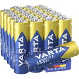 Varta Batterie Mignon Longlife Power AA, Preisangabe ohne MwSt. (Preis inkl. MwSt. 8,39 €), METRO 24 Stück 1 Packung