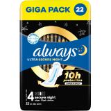 always Binde Giga Pack Ultra Night mit Flügeln, Preisangabe ohne MwSt. (Preis inkl. MwSt. 5,49 €), METRO 1 Packung