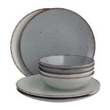 Geschirrset grau "Natur Look" KiK 8 Stück