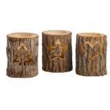 Luca Bessoni Kerze im Glas im Baumstamm „SILKE“ 67950141 Möbelix 1 Stück