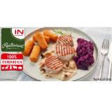 Gegrilltes Schweinsfilet auf Steinpilzrahmsauce mit Apfelrotkraut und Kroketten INTERSPAR 1 Set
