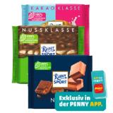 Promotion Bild von Ritter Sport Bunte Vielfalt od. Nussklasse od. Kakaoklasse div. Sorten jö Bonus Club Preis Penny 100 Gramm 1 Tafel