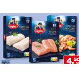 Promotion Bild von iglo Wildlachs, Kabeljau oder Feinschmecker-, Königsund Ofengarnelen Unimarkt 1 Packung