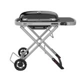 Weber Camping-Gasgrill Traveler mit 1 Brenner und Rollwagen Schwarz OBI 1 Stück