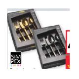 Simpex Color Besteckgarnitur gold oder schwarz Maximarkt 20 Stück