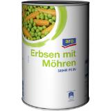 aro  Erbsen und Karotten, Preisangabe ohne MwSt. (Preis inkl. MwSt. 7,70 €), METRO 4 Kilogramm 1 Dose