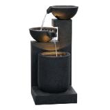 Dehner Polyresin-Brunnen 'Samson' Farbe schwarz Dehner 1 Stück