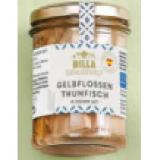 BILLA GENUSSWELT Gelbflossen-Thunfischfilets MSC in Wasser od. Olivenöl BILLA PLUS 200 Gramm 1 Glas