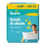 Pampers Feuchttücher 4 x 80 Stk. Lidl 1 Packung