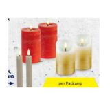 Home Creation  LED-Echtwachskerzen versch. Dekorative, Farben, Grössen und Designs HOFER 1 Packung