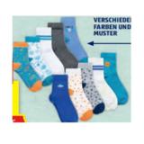 L&D Kinder-Socken 10 Paar versch. Farben und Muster HOFER 1 Packung