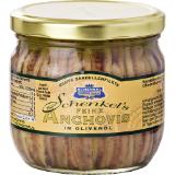 Schenkel Anchovis in Olivenöl, Preisangabe ohne MwSt. (Preis inkl. MwSt. 10,99 €), METRO 375 Gramm 1 Glas