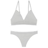 Ergee Damen Bustier + String mit Rippstruktur versch. Farben KiK 1 Set