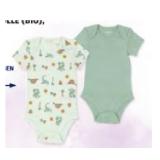 Promotion Bild von LILY & DAN Baby Body, Baumwolle (BIO), Doppelpkg. versch. Farben und Muster HOFER 1 Packung