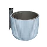 Topf „Milly“ hellgrau HxØ 19,7x23,9 cm 658388 HELLWEG 1 Stück