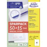 Avery Zweckform Universal-Etiketten 50+15 Blatt Sparpack, versch. Varianten, Preisangabe ohne MwSt. (Preis inkl. MwSt. 15,59 €), METRO 1 Packung