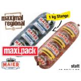 Maier Käswurst, Rauchkäswurst, Krakauer, Mährische oder Polnische Maximarkt 1 Kilogramm 1 Stange