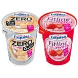 Exquisa Zero oder Fitline Protein versch. Sorten Lidl APP Preis 400 Gramm 1 Becher