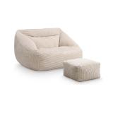 HOME DELUXE Sitzsack COZY inkl. Hocker - beige HOFER 1 Stück